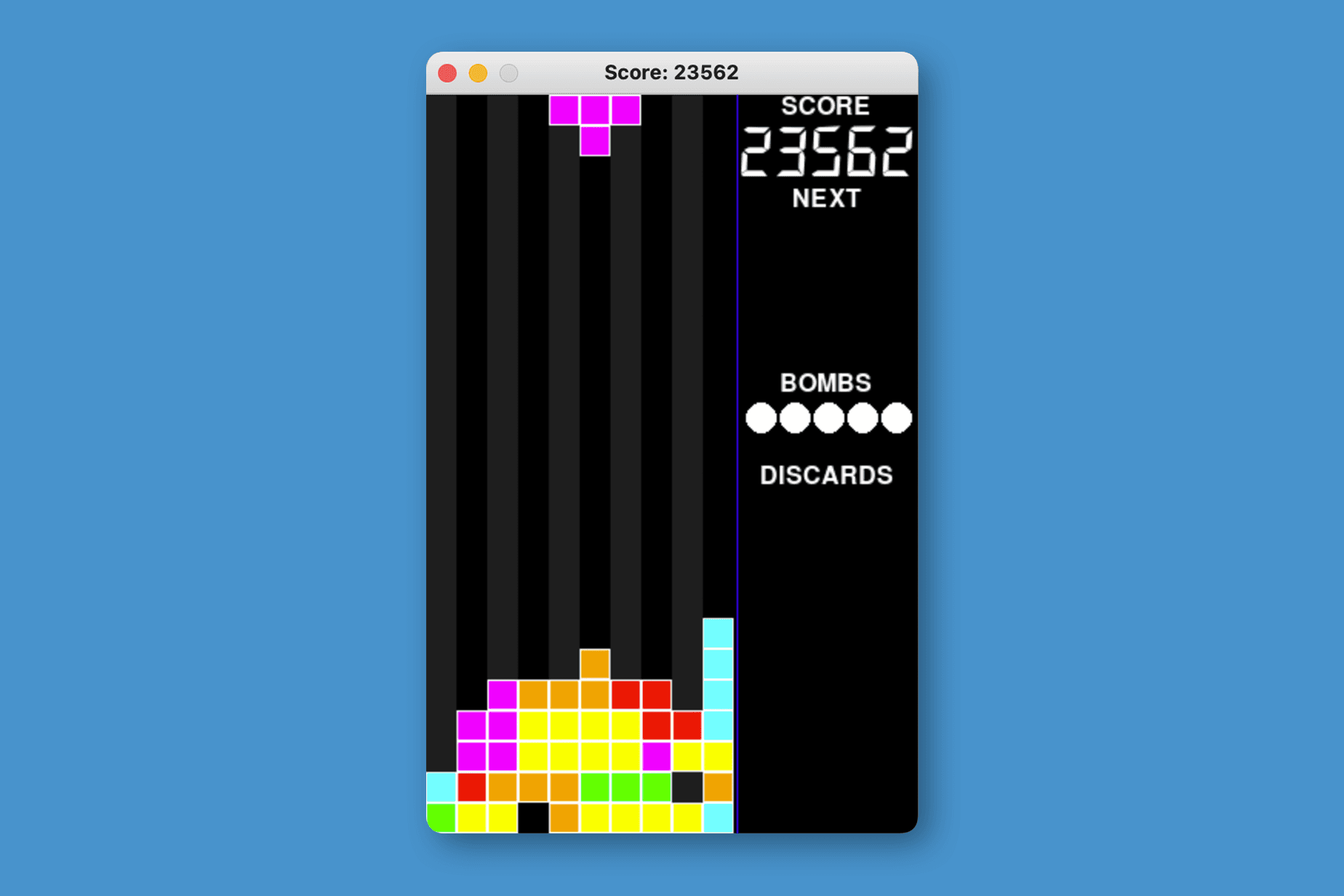 Screenshot of Tetris Autoplayer AI
